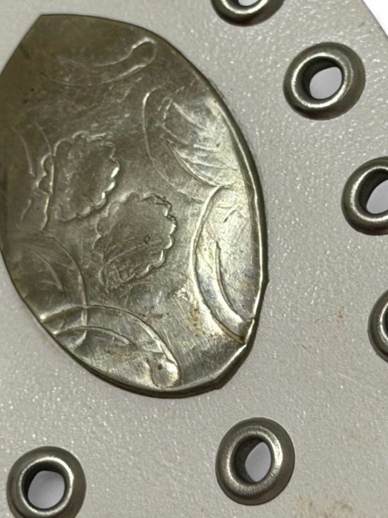 Vintage Moroccan-Statement Belt Silver Tone Medallion Disc-Boho-Festival- S/M - Picture 6 of 11